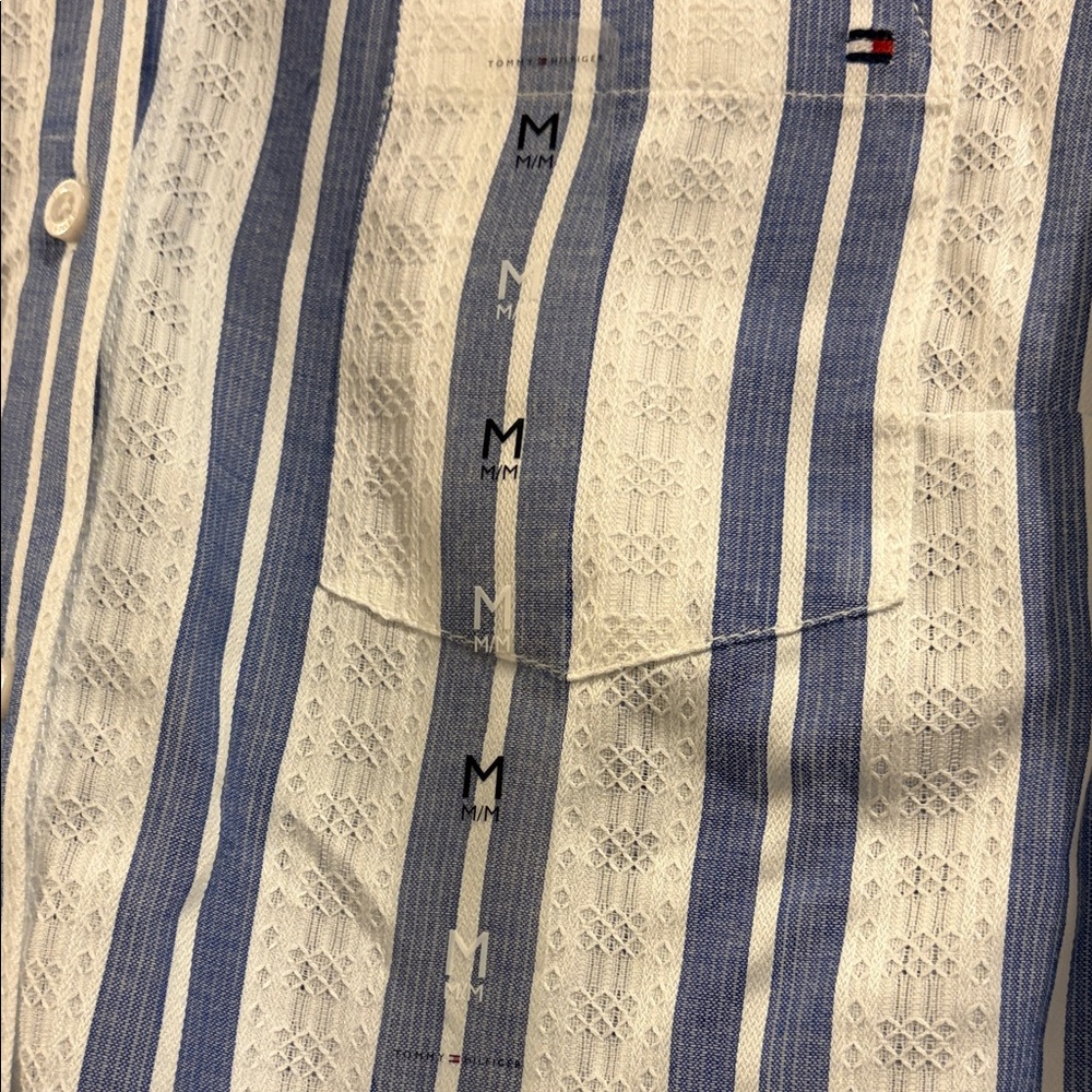 Tommy Hilfiger Blue and White Striped Blouse - Picture 3 of 5